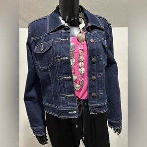 Rafaella jeans dark rinse denim jacket size 12 new NWOT